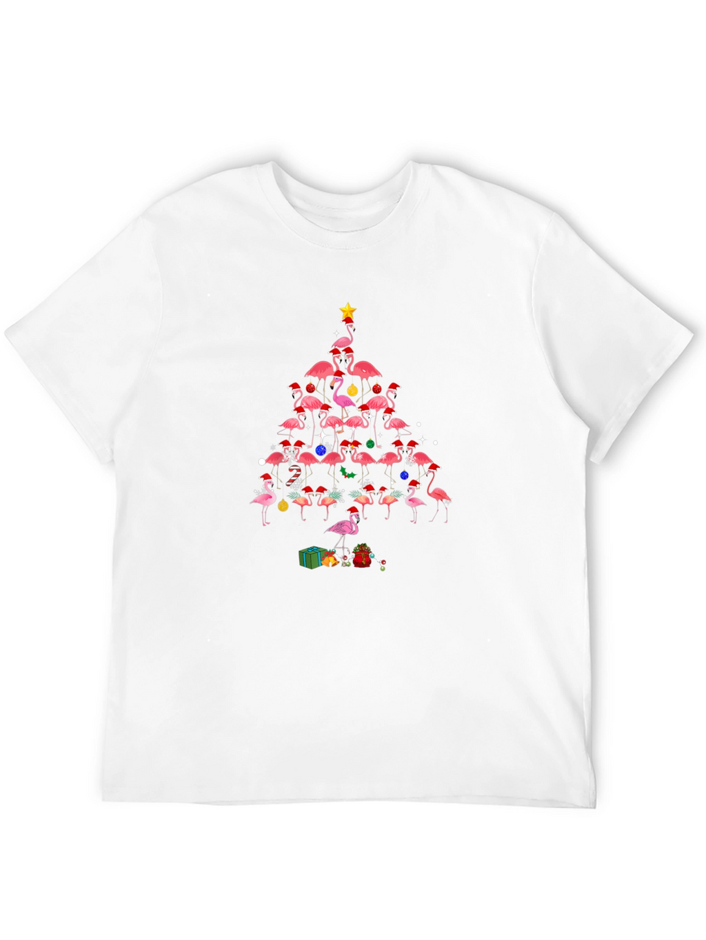 Flamingo Christmas Tree T-Shirt