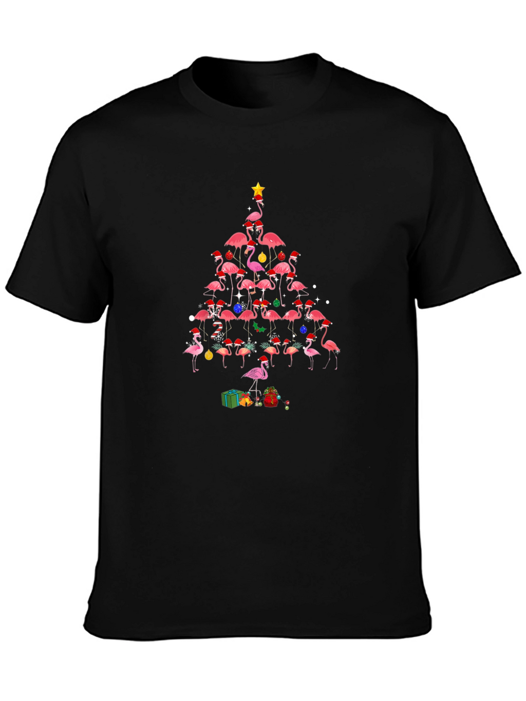 Flamingo Christmas Tree T-Shirt