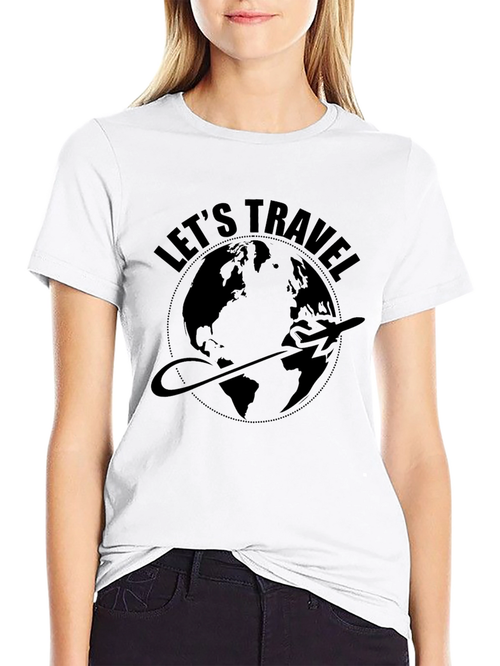 Lets Travel World Graphic T-Shirt