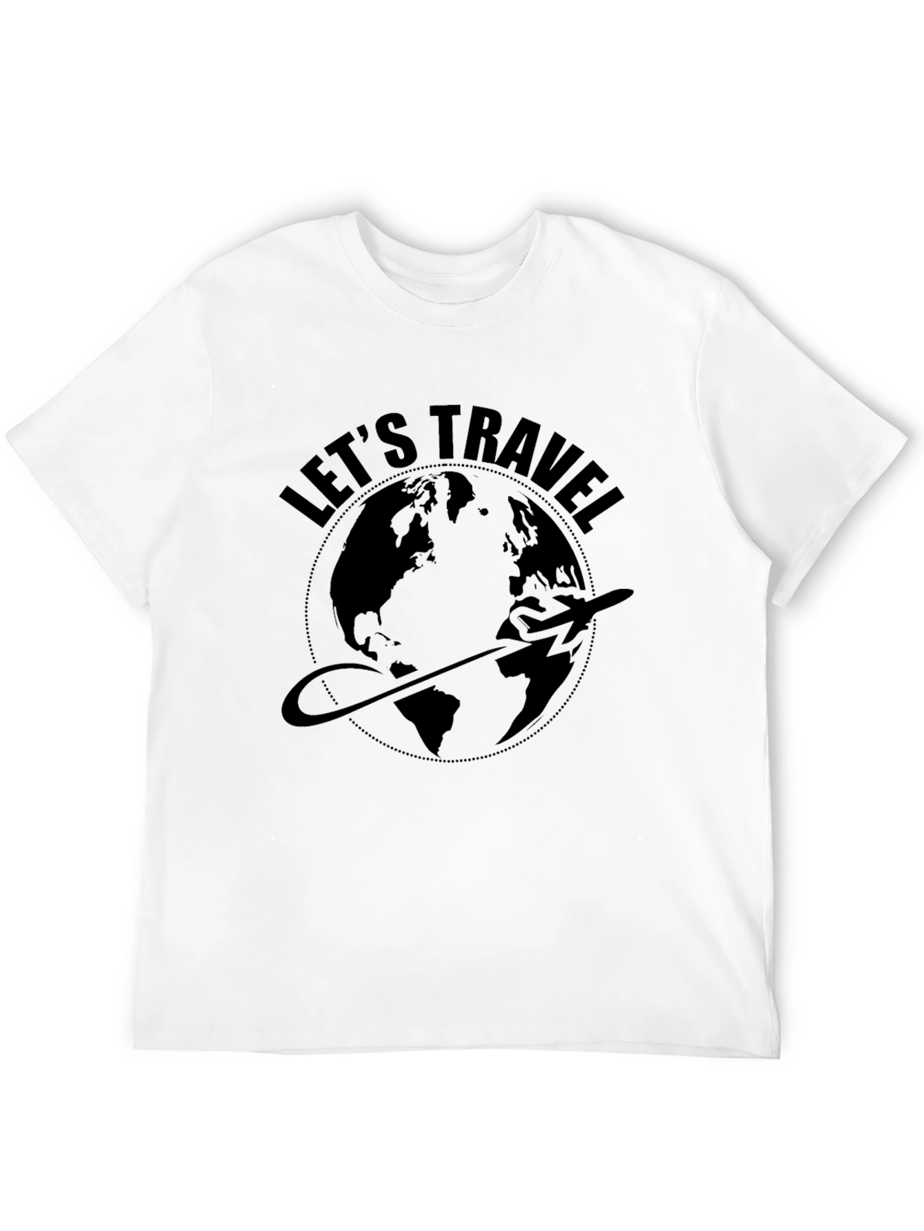Lets Travel World Graphic T-Shirt