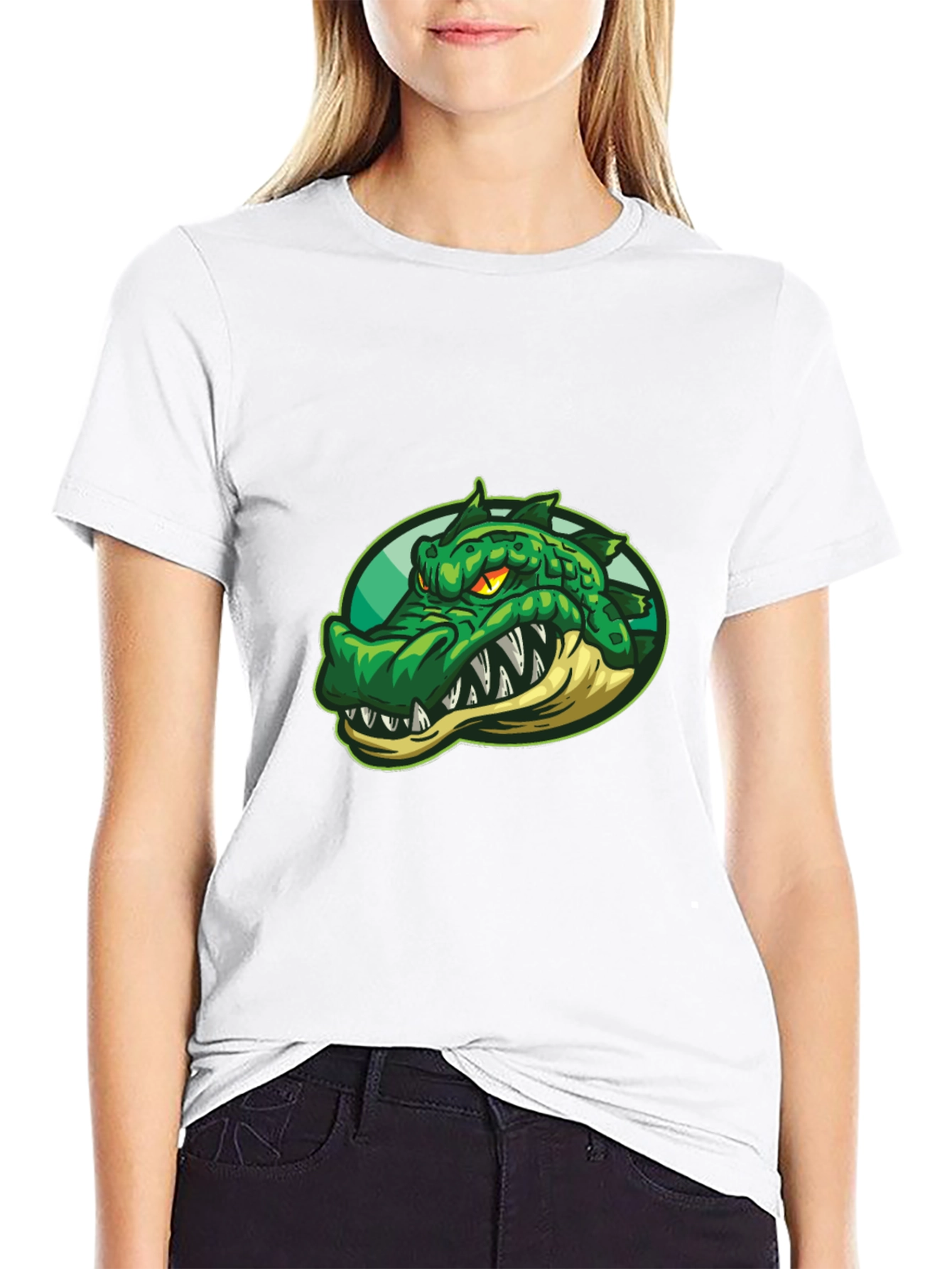 Mens Crocodile Graphic T-Shirt - Black