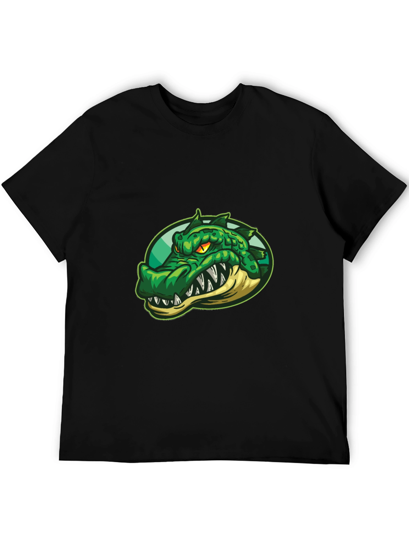 Mens Crocodile Graphic T-Shirt - Black