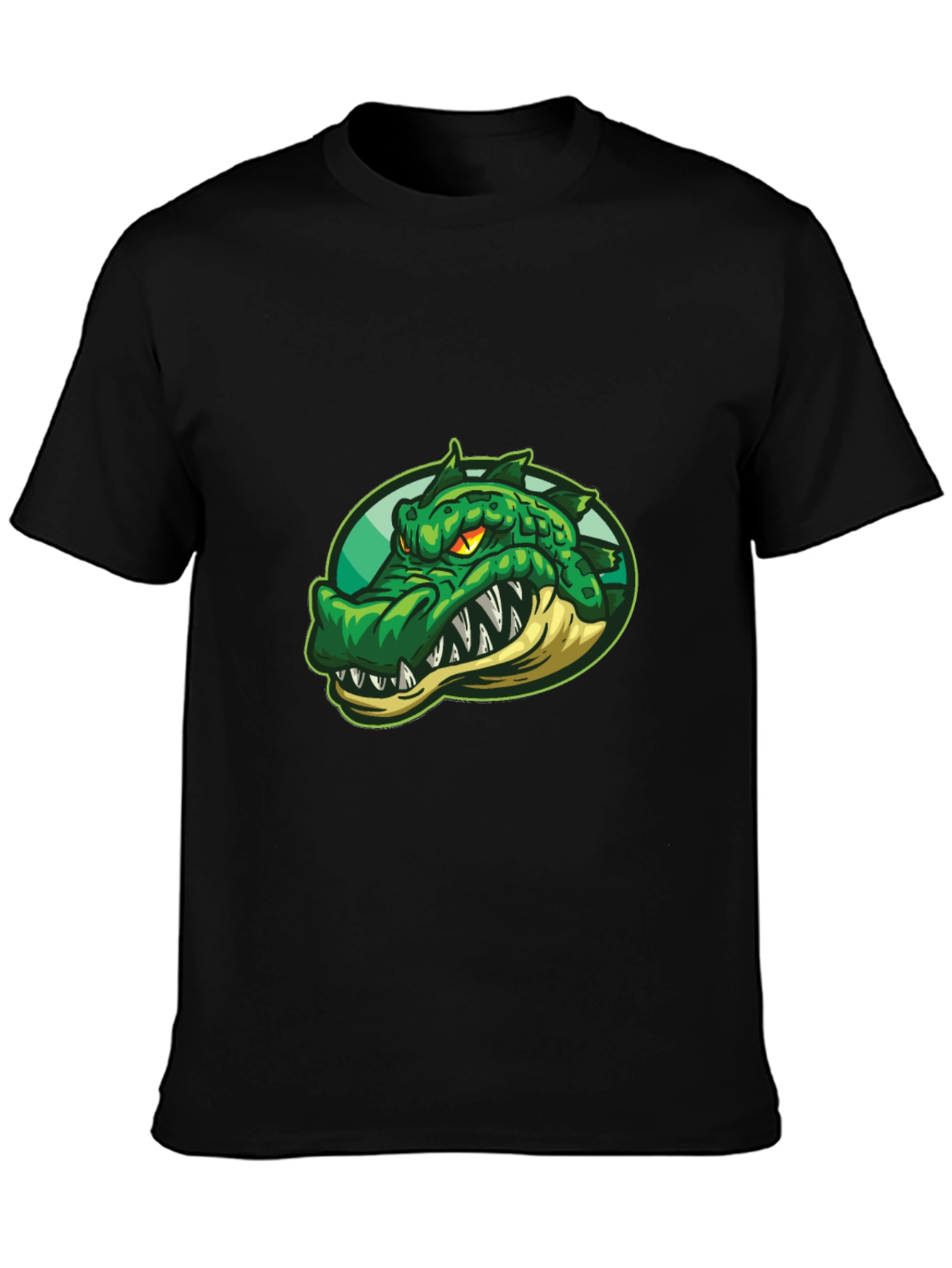 Mens Crocodile Graphic T-Shirt - Black