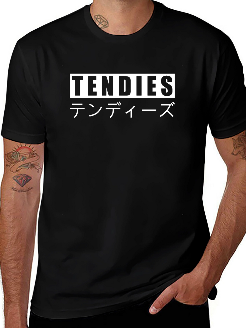 Tendies Graphic T-Shirt - Black Casual Tee