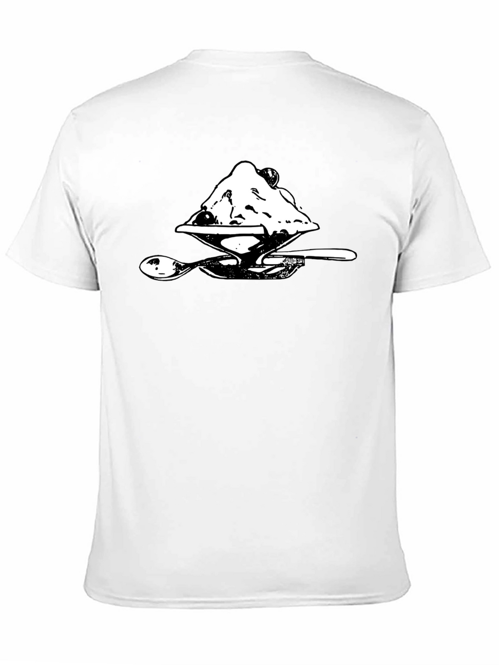 Ice Cream Dessert Graphic Tee - Soft Black Cotton