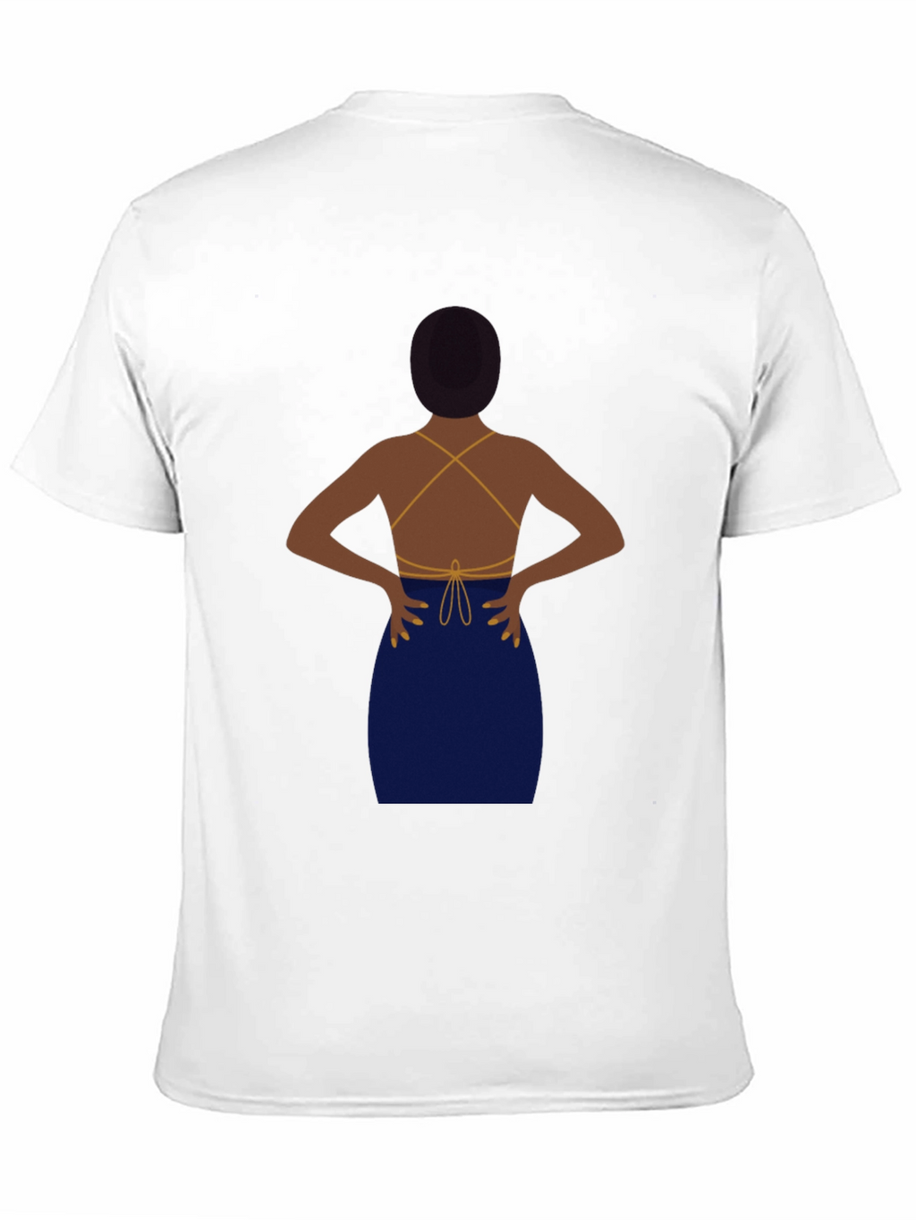 Black T-Shirt with Backless Dress Graphic