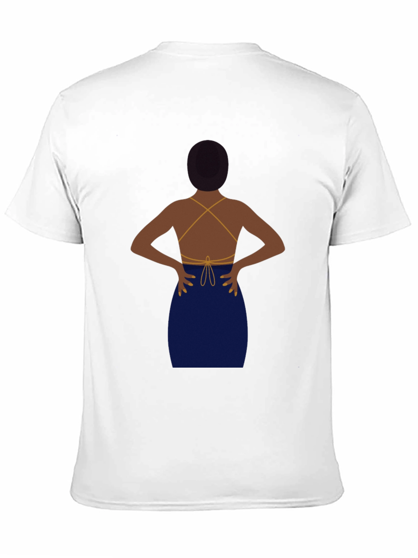 Black T-Shirt with Backless Dress Graphic
