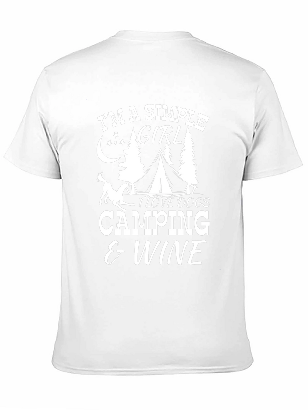 Simple Girl Camping & Wine Graphic T-Shirt