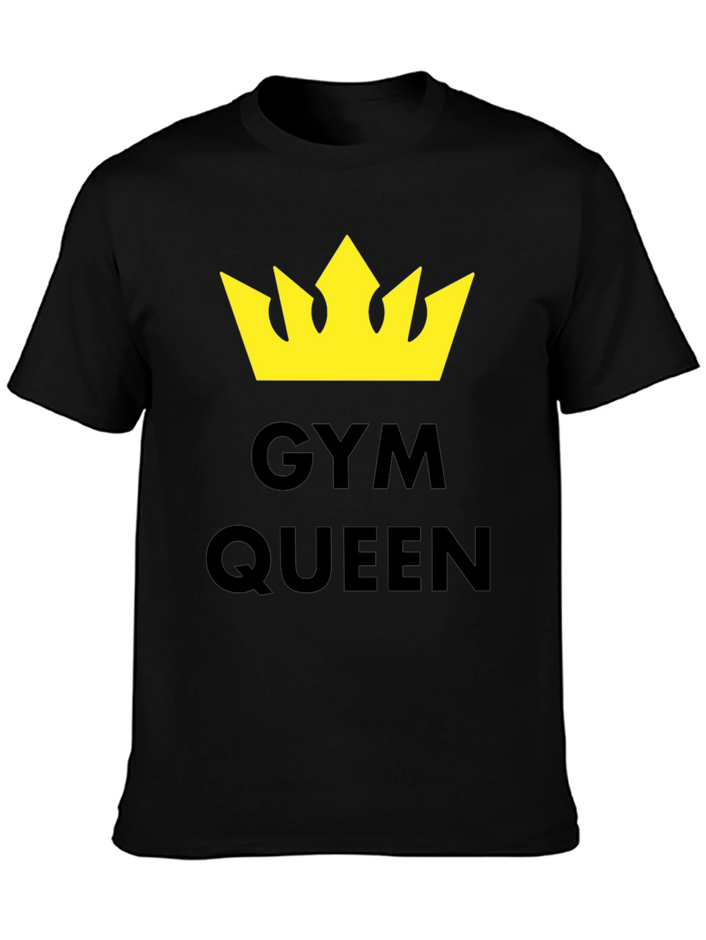 Gym Queen T-Shirt - Yellow Crown Graphic Tee
