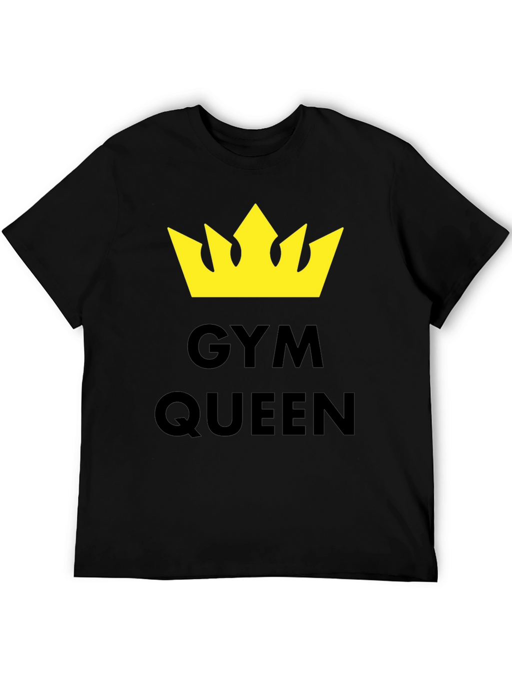 Gym Queen T-Shirt - Yellow Crown Graphic Tee