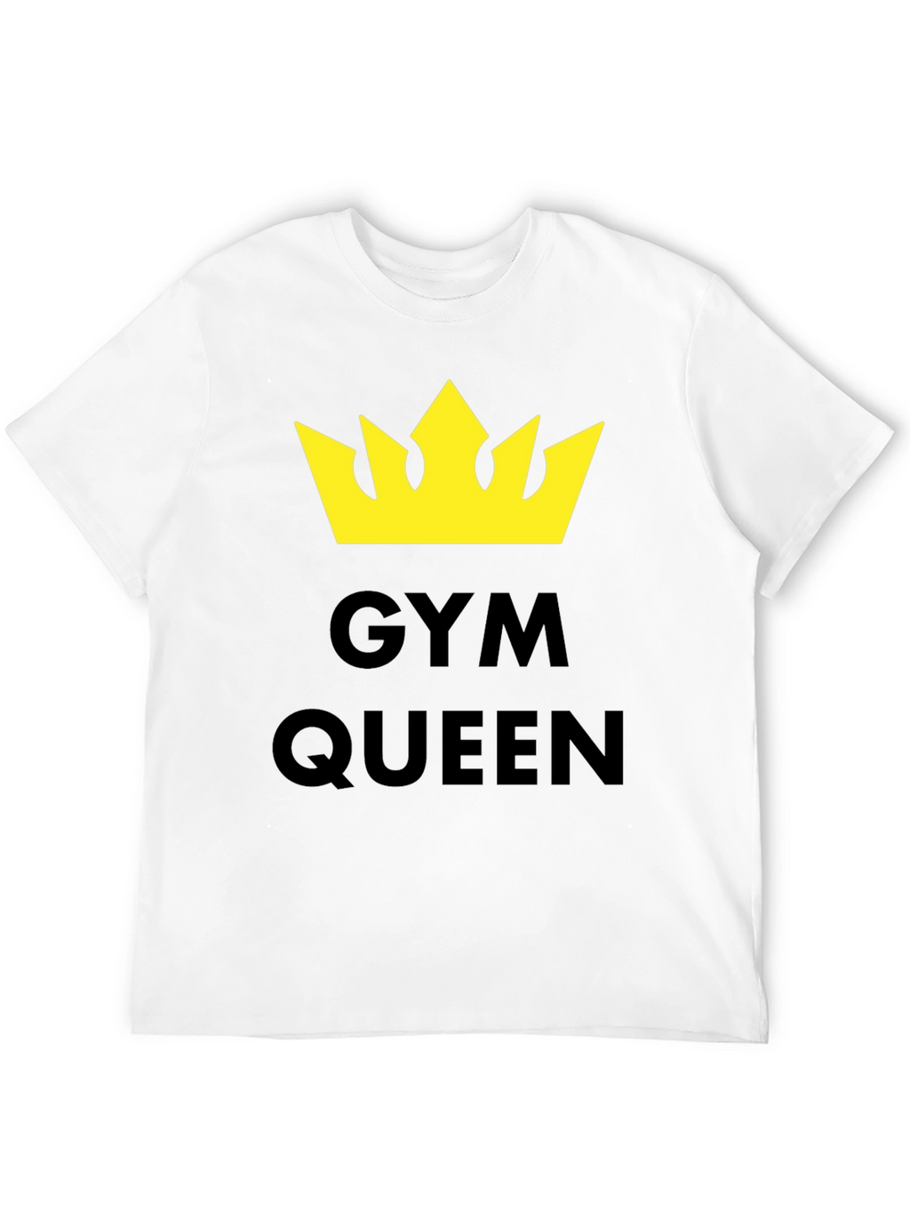 Gym Queen T-Shirt - Yellow Crown Graphic Tee