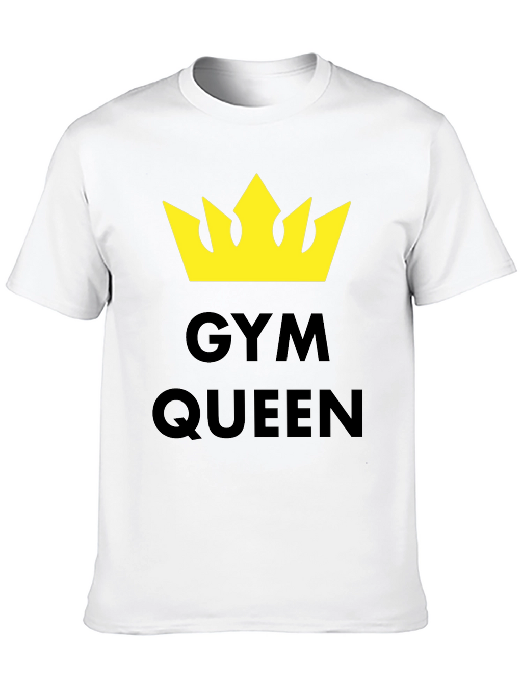 Gym Queen T-Shirt - Yellow Crown Graphic Tee