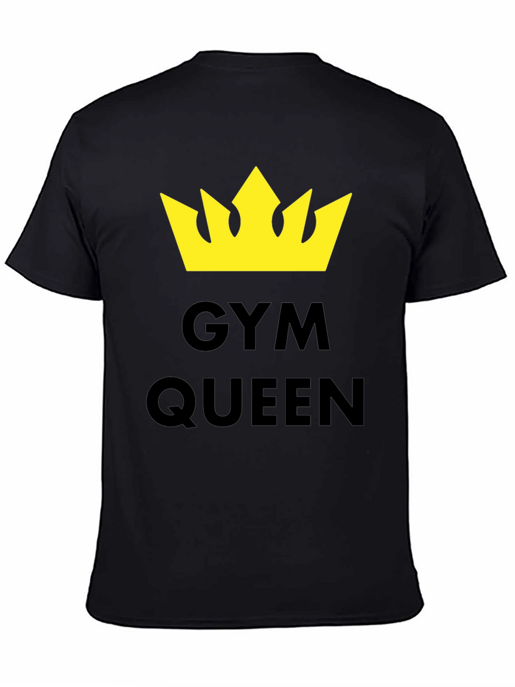 Gym Queen T-Shirt - Yellow Crown Graphic Tee