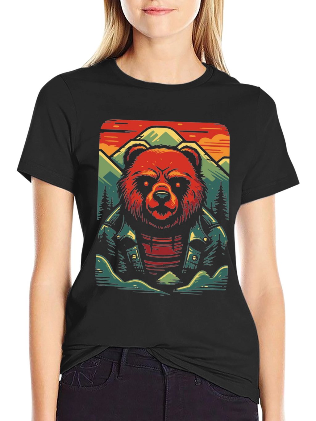 Cool Bear Graphic Tee - Biker Style