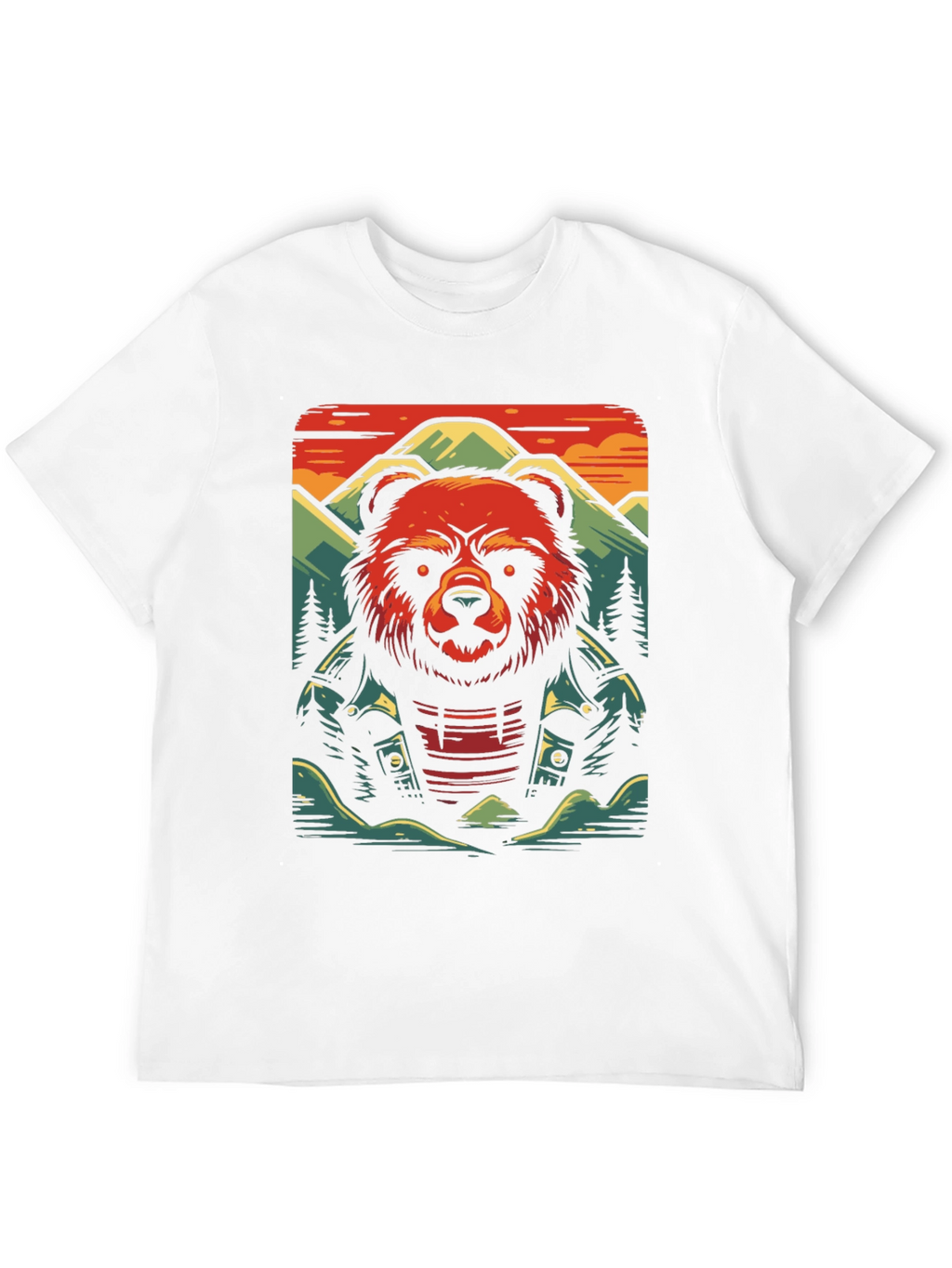 Cool Bear Graphic Tee - Biker Style