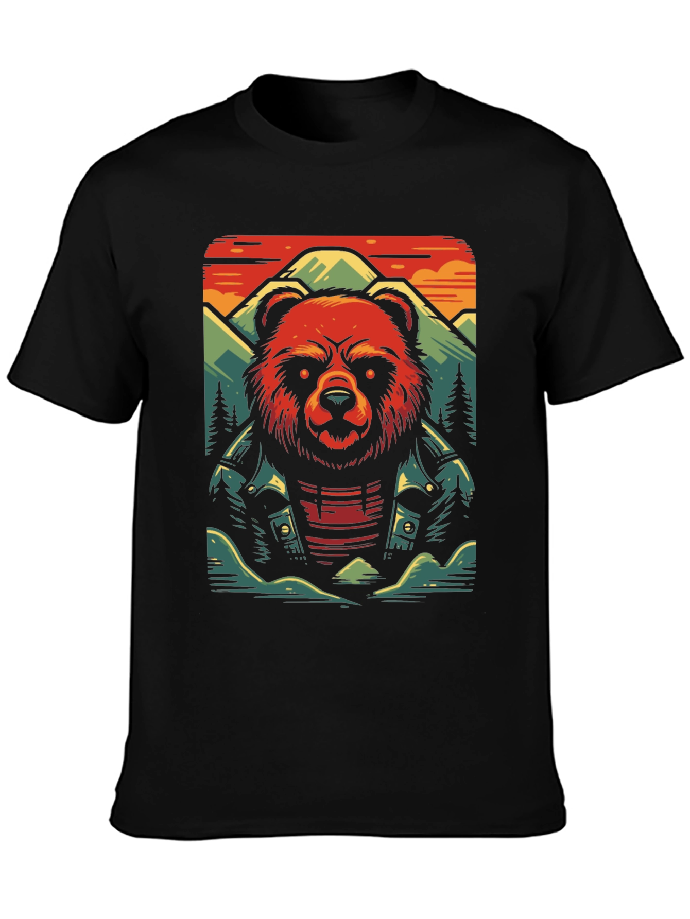 Cool Bear Graphic Tee - Biker Style
