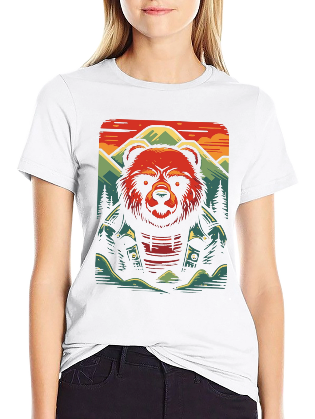Cool Bear Graphic Tee - Biker Style