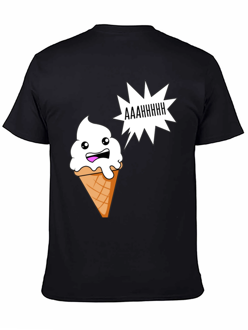 Funny Ice Cream Cone Graphic T-Shirt