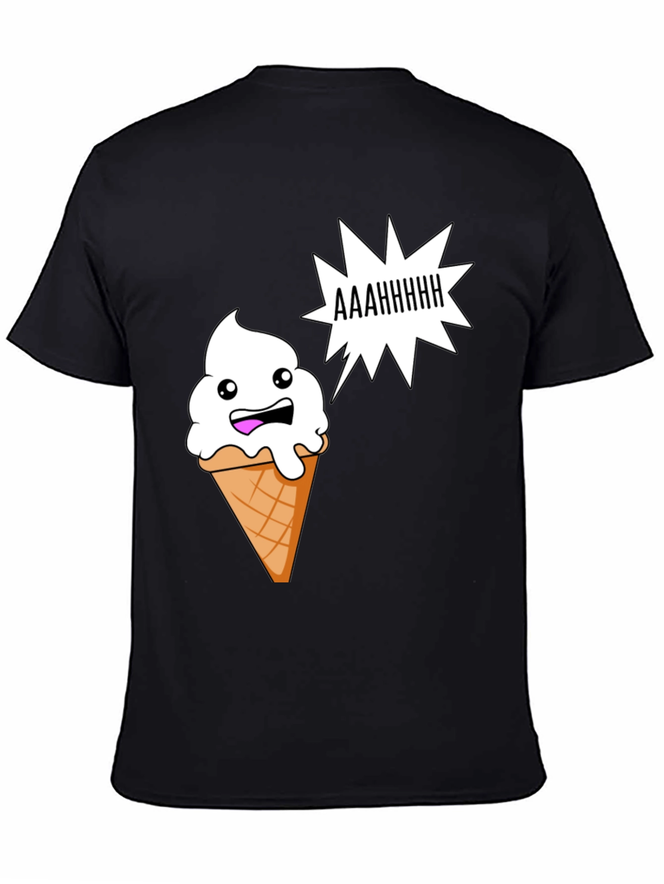 Funny Ice Cream Cone Graphic T-Shirt
