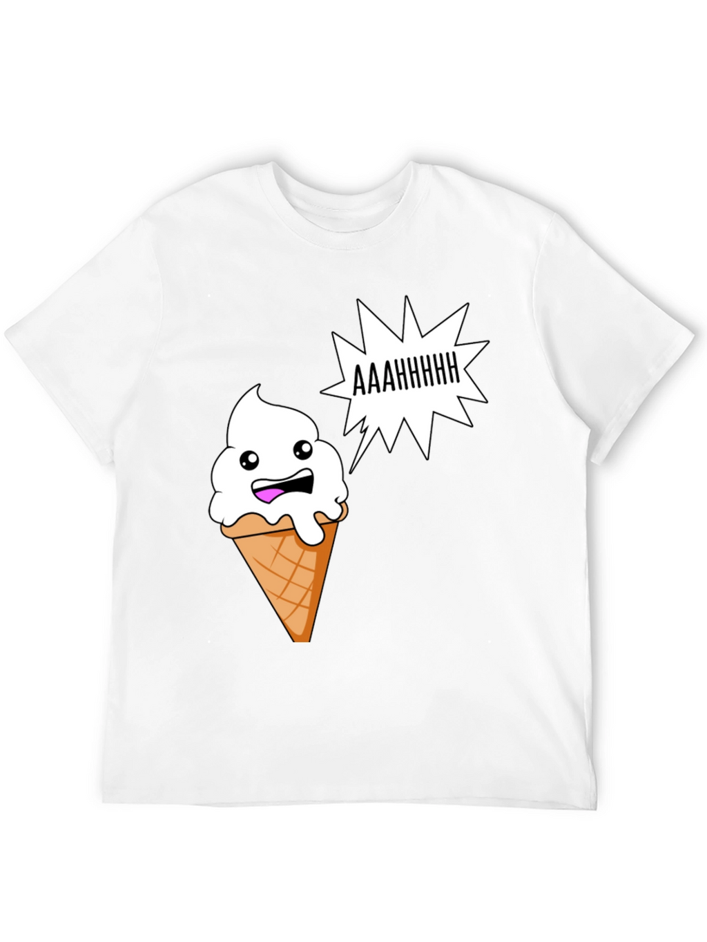 Funny Ice Cream Cone Graphic T-Shirt