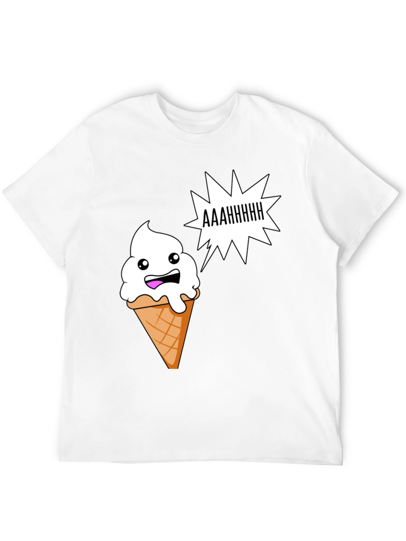 Funny Ice Cream Cone Graphic T-Shirt