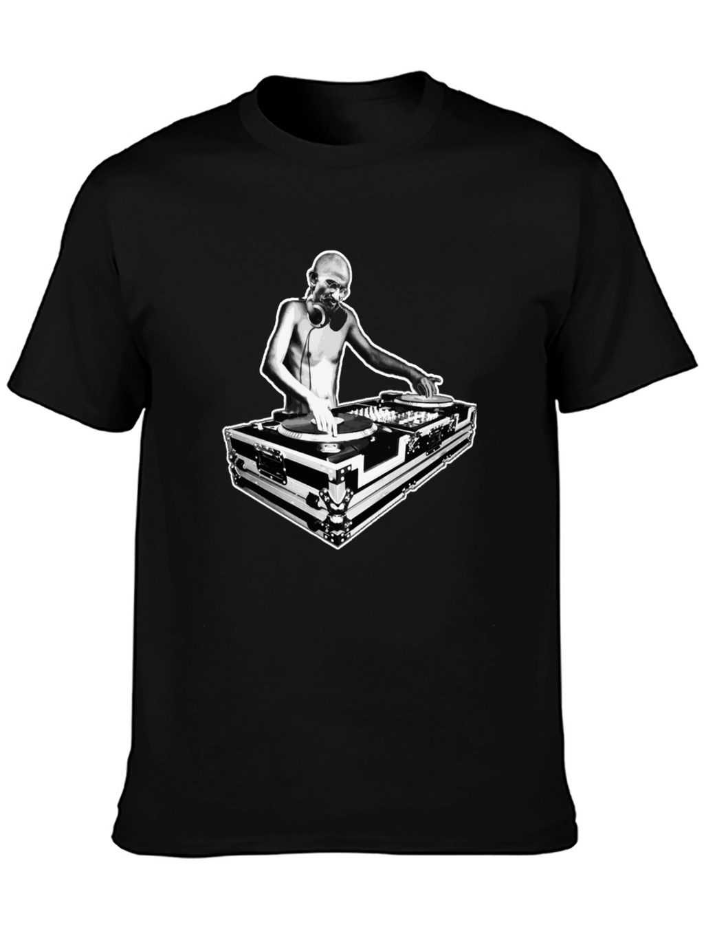 DJ Graphic Tee - Black Crew Neck T-Shirt