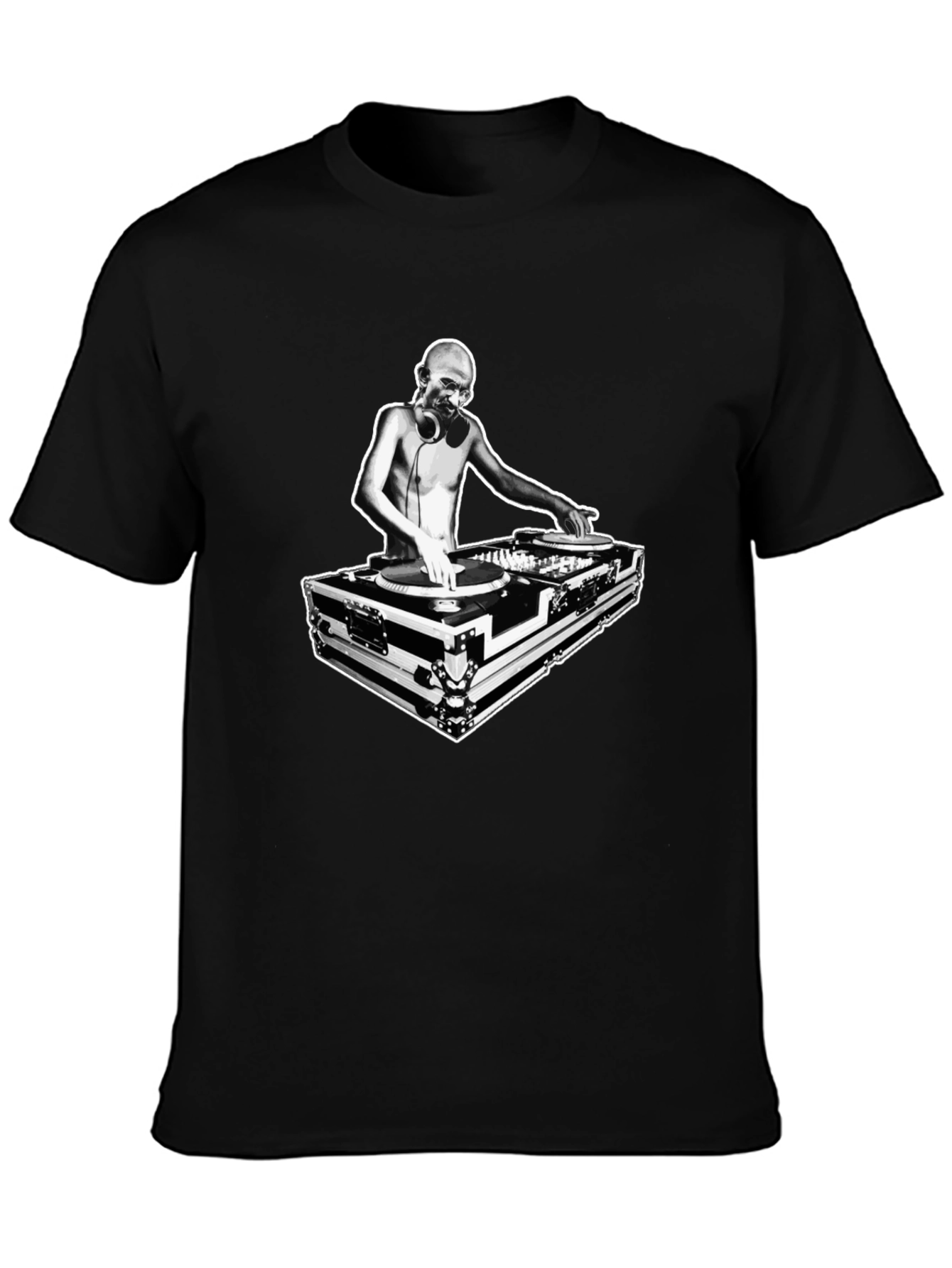 DJ Graphic Tee - Black Crew Neck T-Shirt