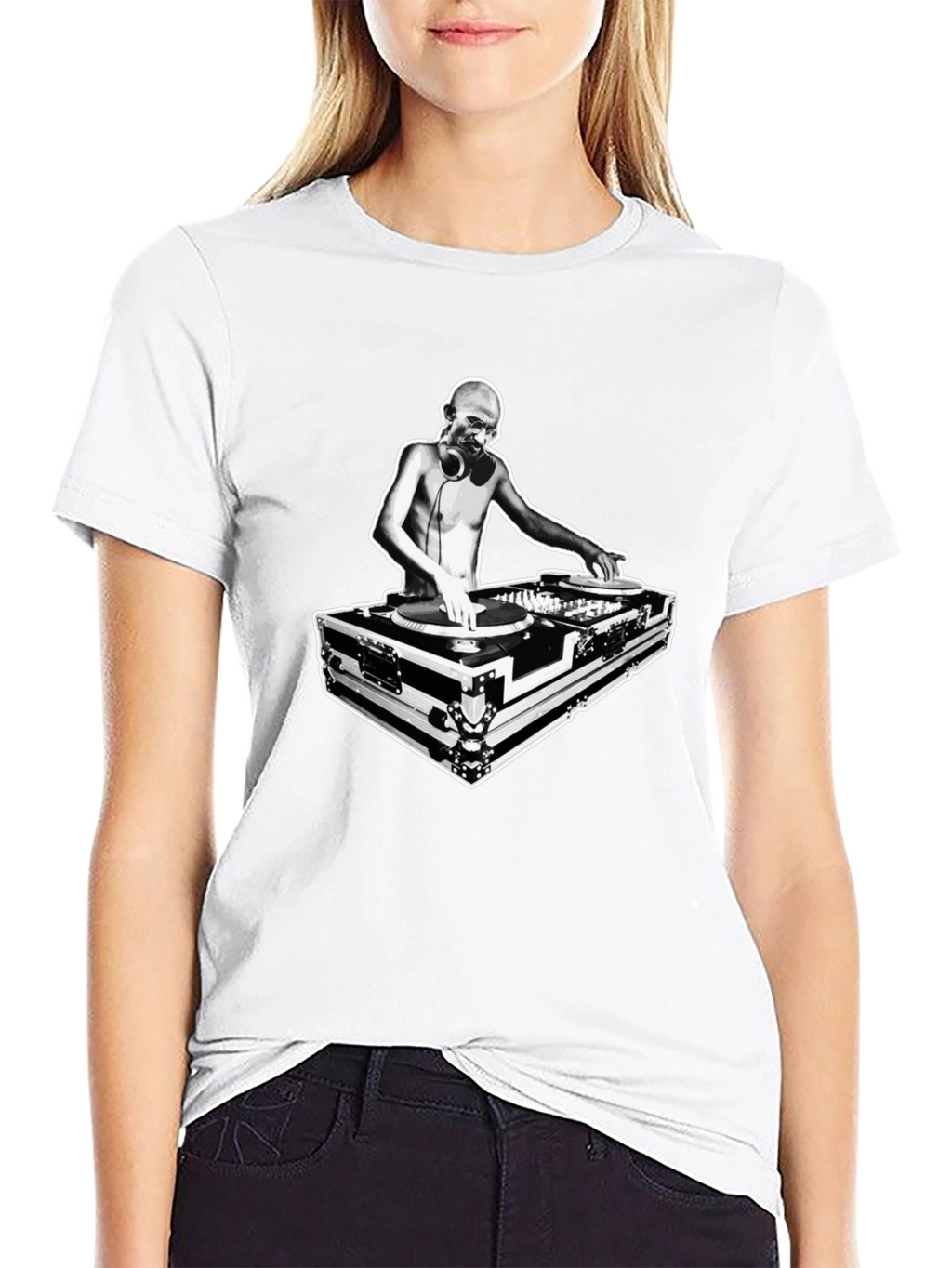 DJ Graphic Tee - Black Crew Neck T-Shirt