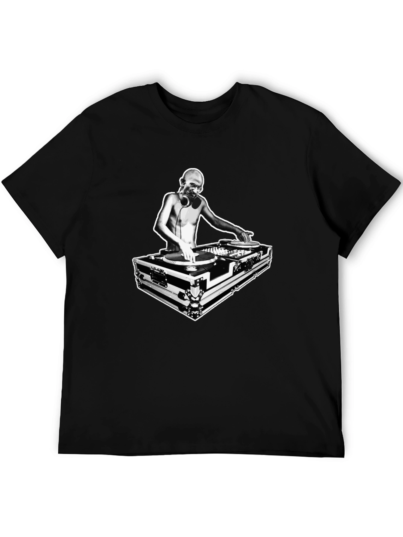 DJ Graphic Tee - Black Crew Neck T-Shirt