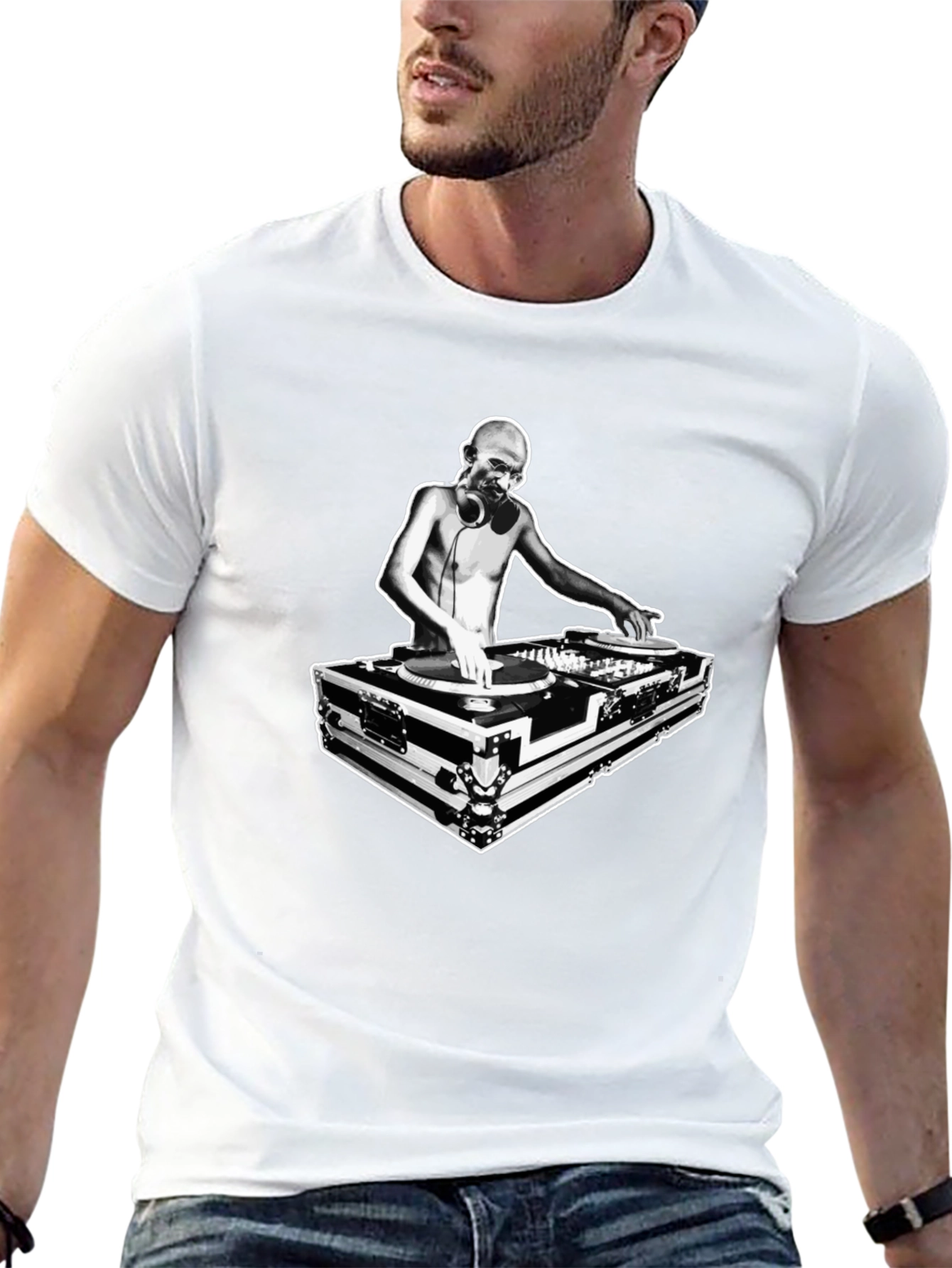 DJ Graphic Tee - Black Crew Neck T-Shirt