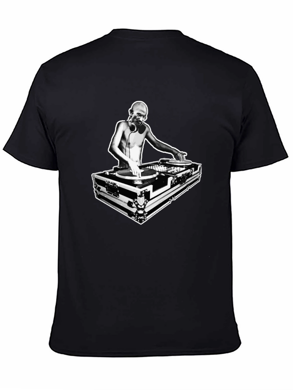 DJ Graphic Tee - Black Crew Neck T-Shirt