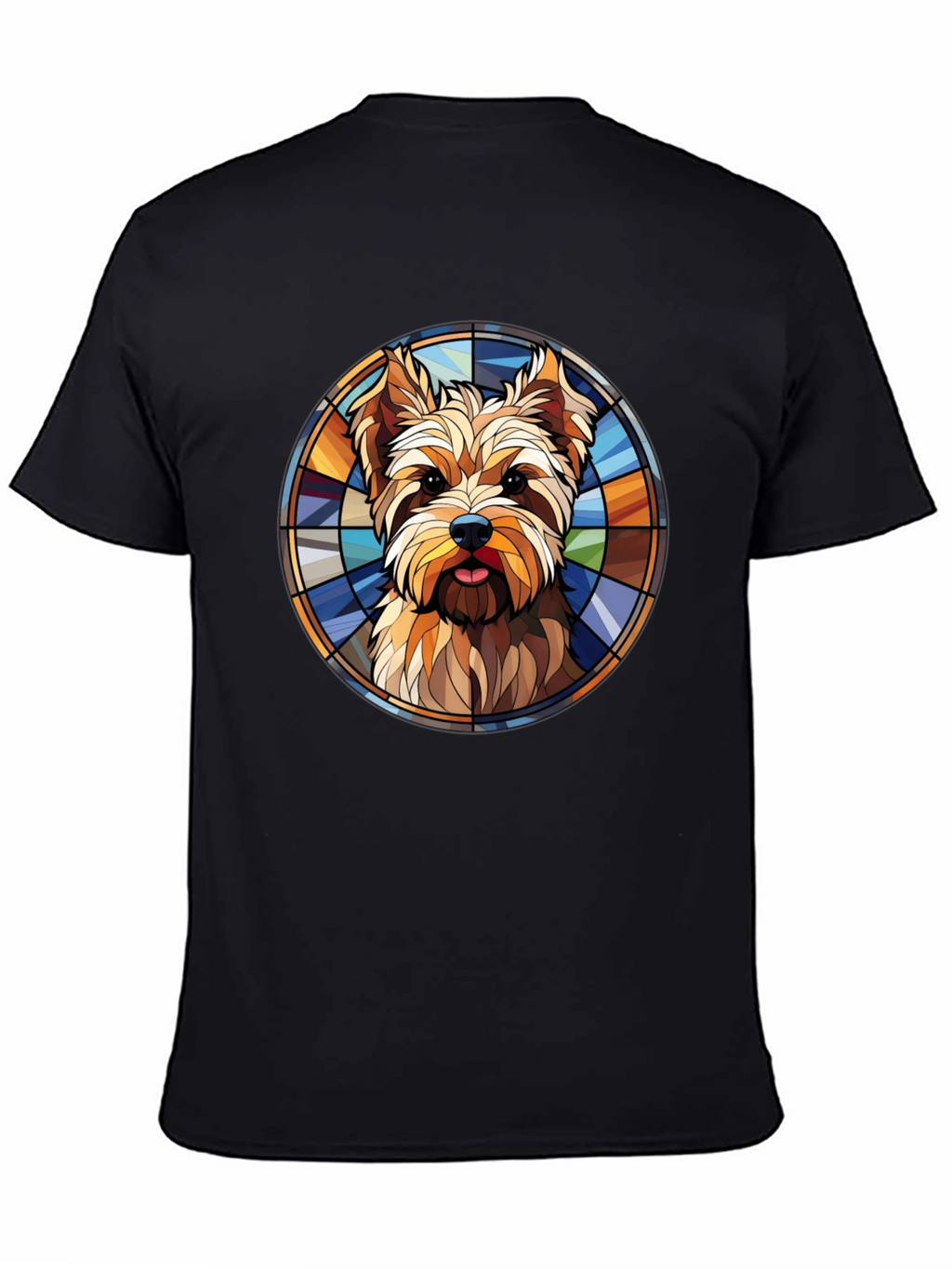 Yorkie Dog Stained Glass Graphic Tee