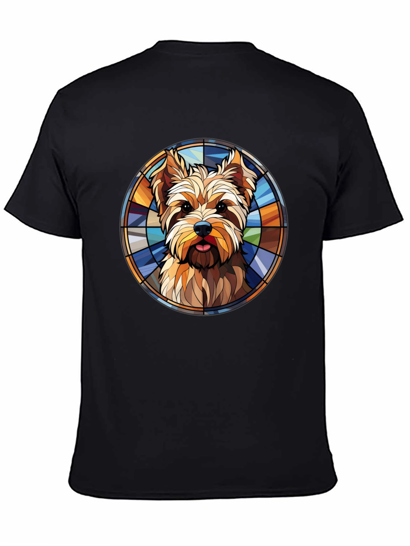 Yorkie Dog Stained Glass Graphic Tee