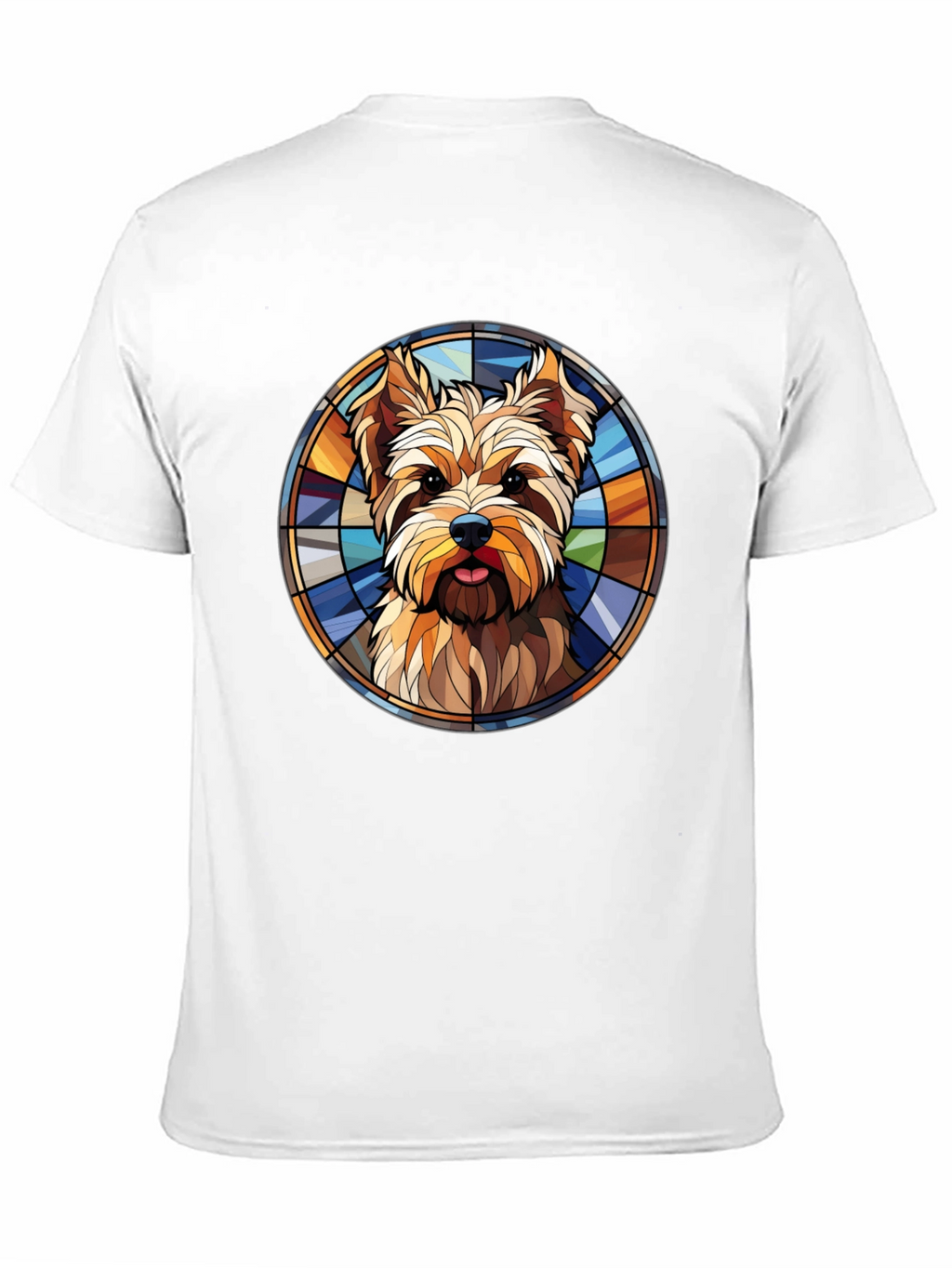 Yorkie Dog Stained Glass Graphic Tee