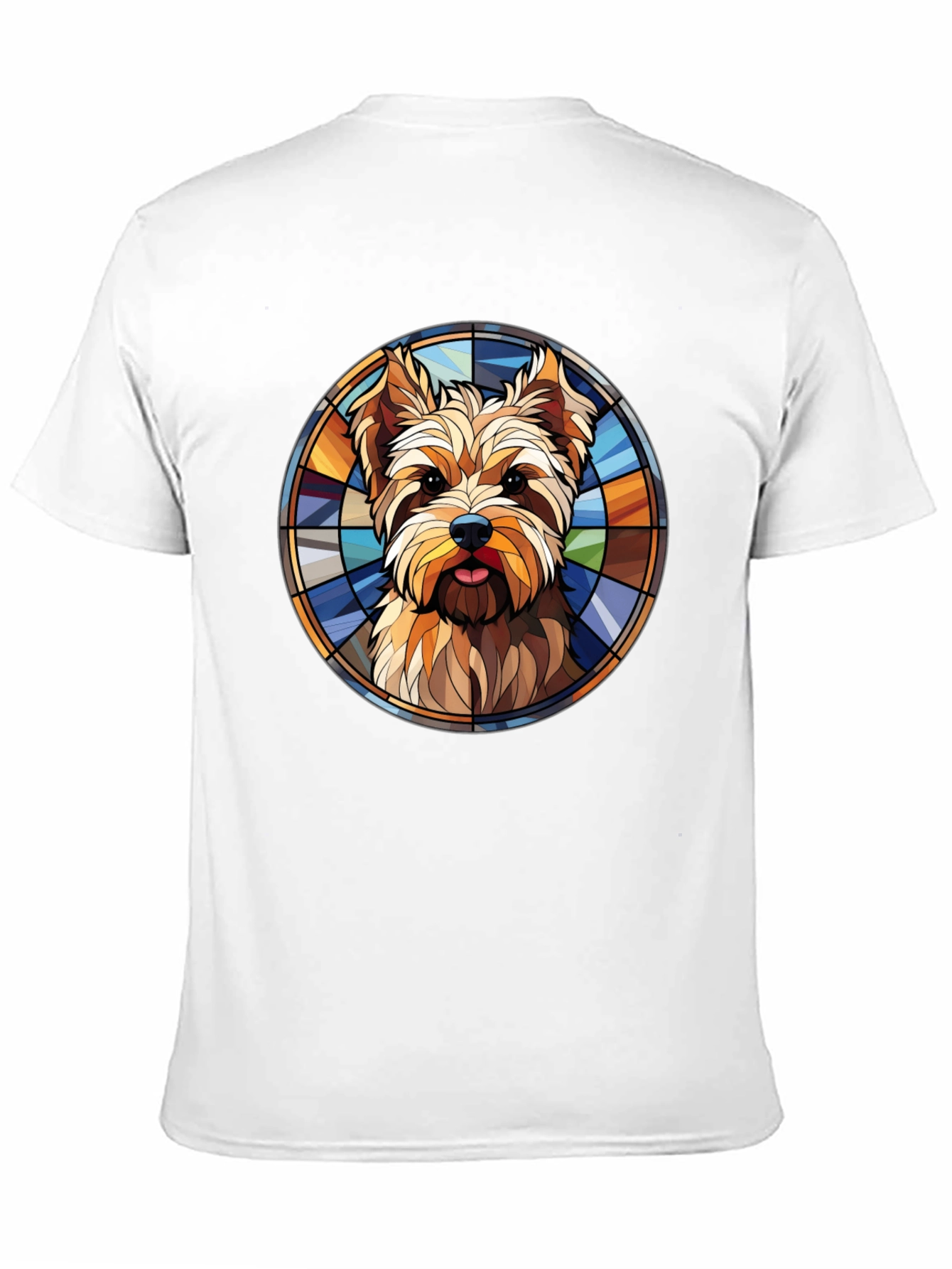 Yorkie Dog Stained Glass Graphic Tee