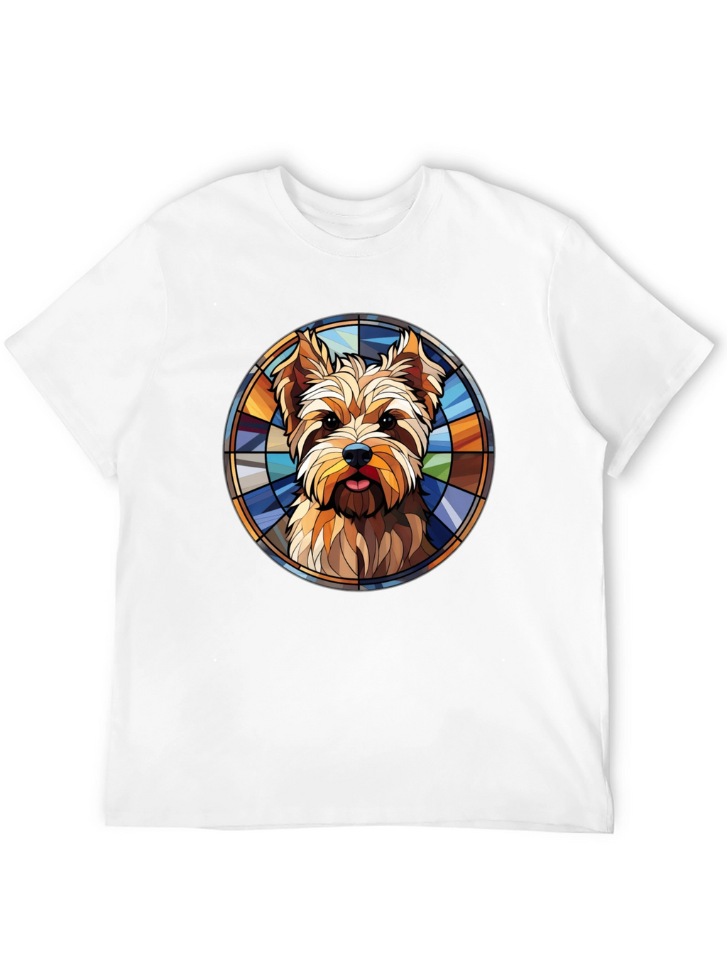 Yorkie Dog Stained Glass Graphic Tee