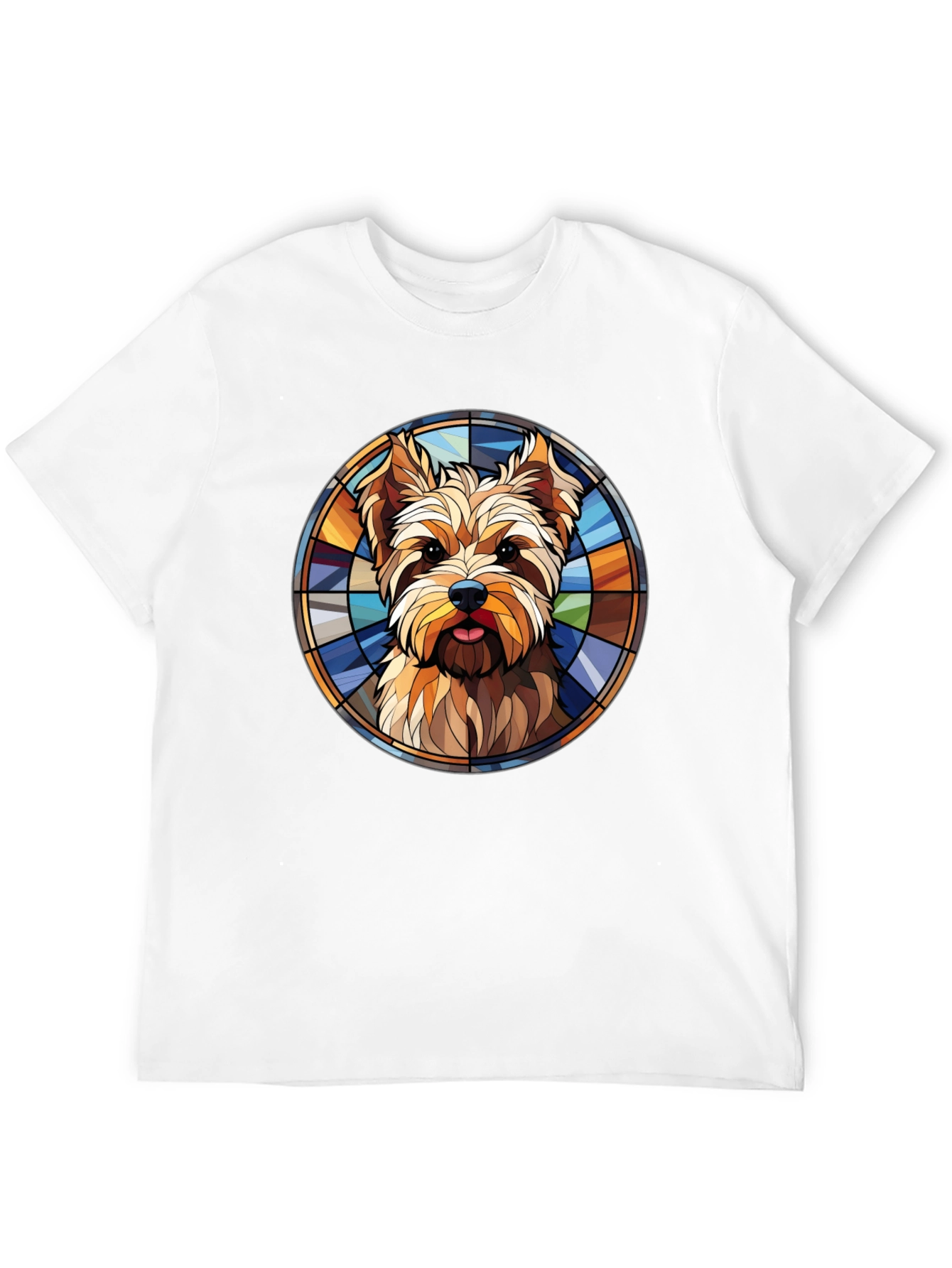 Yorkie Dog Stained Glass Graphic Tee
