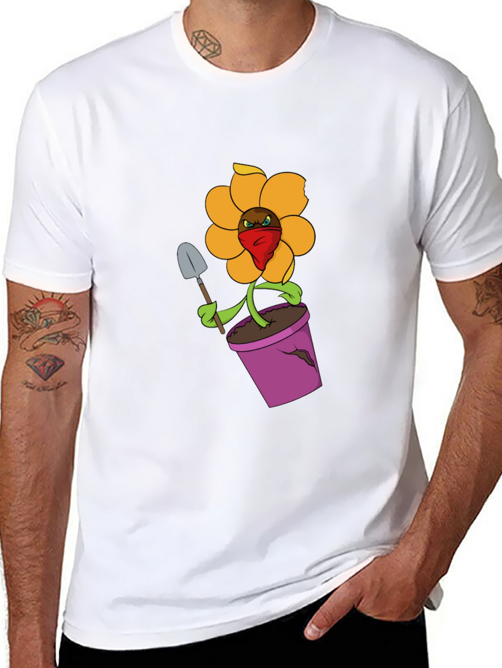 Rebellious Flower in Pot T-Shirt