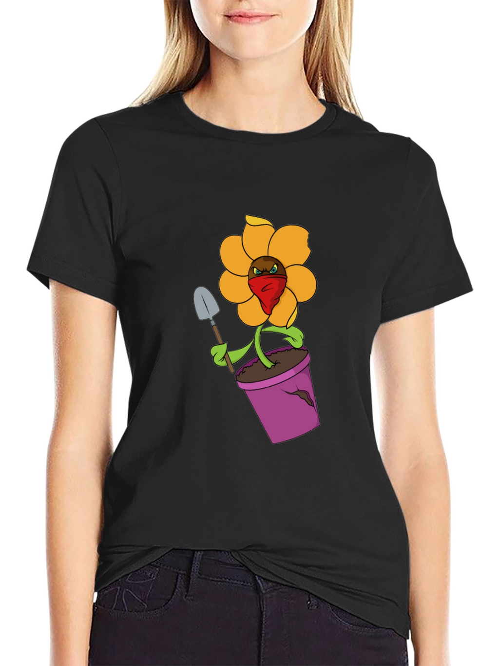 Rebellious Flower in Pot T-Shirt