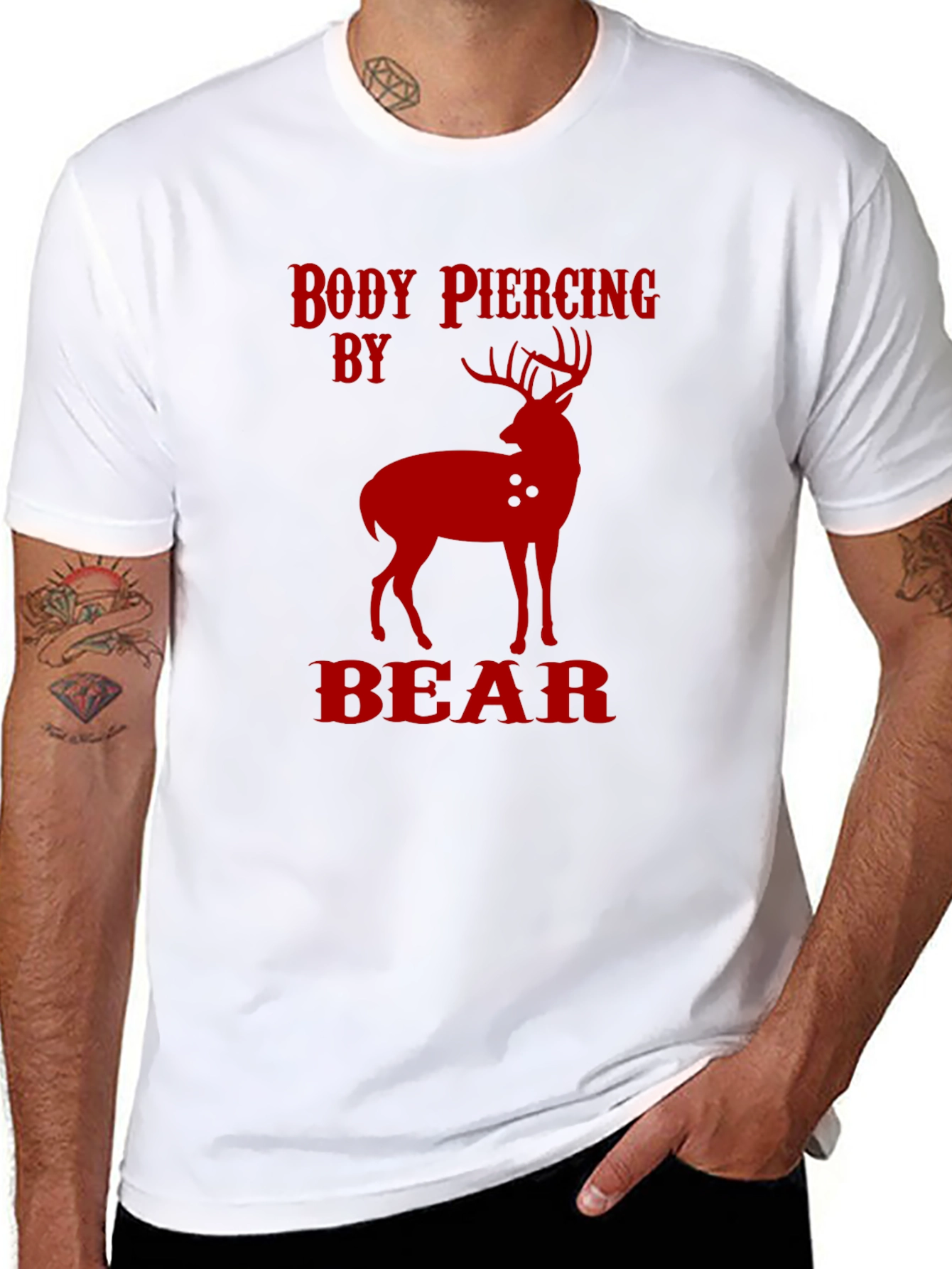 Body Piercing by Bear Graphic Tee