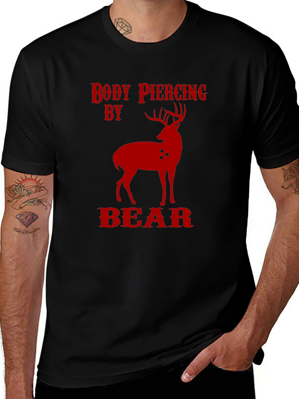 Body Piercing by Bear Graphic Tee