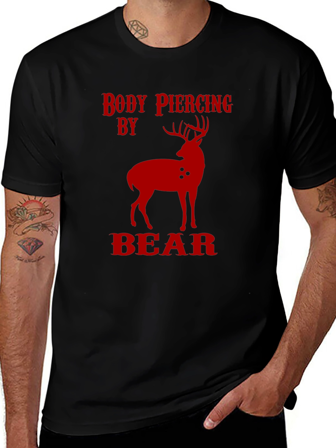 Body Piercing by Bear Graphic Tee