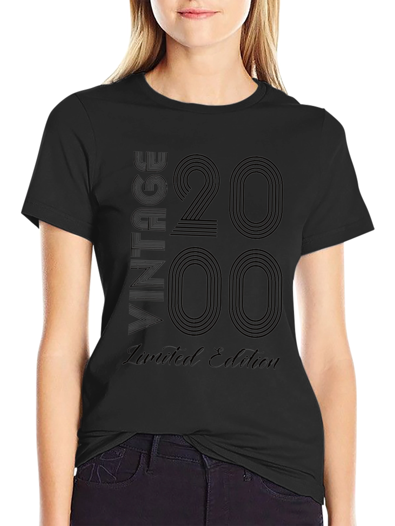 Vintage 2000 Limited Edition Black Graphic T-Shirt