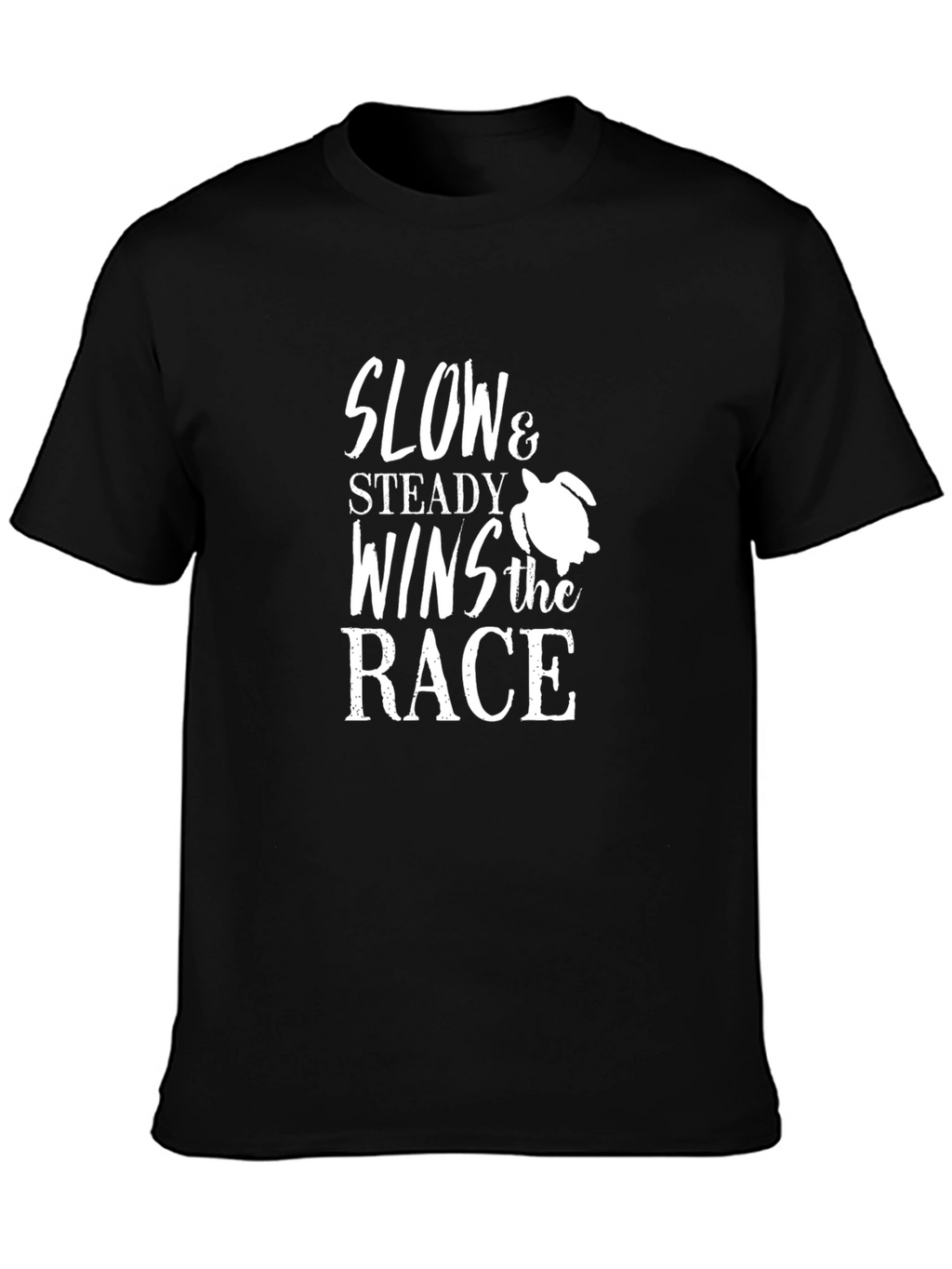 Slow & Steady Wins the Race Black Graphic Tee