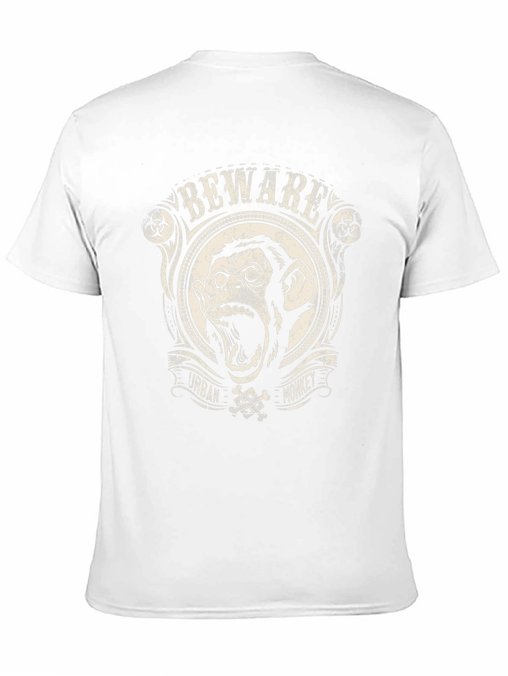 Beware Urban Monkey Graphic T-Shirt - Black