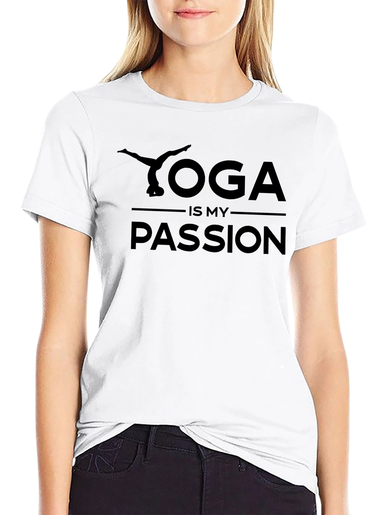Yoga Is My Passion T-Shirt Black Graphic Tee