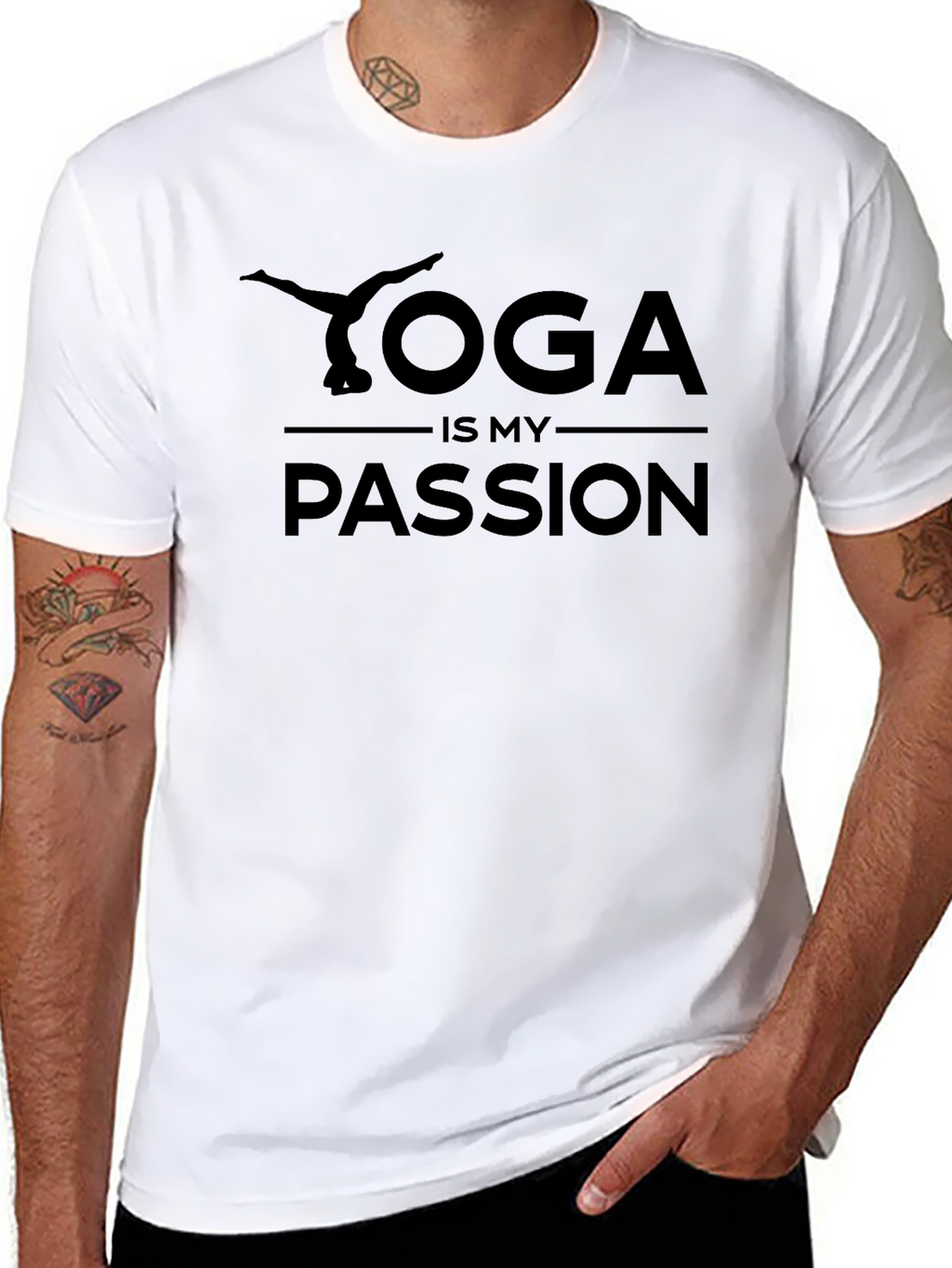 Yoga Is My Passion T-Shirt Black Graphic Tee