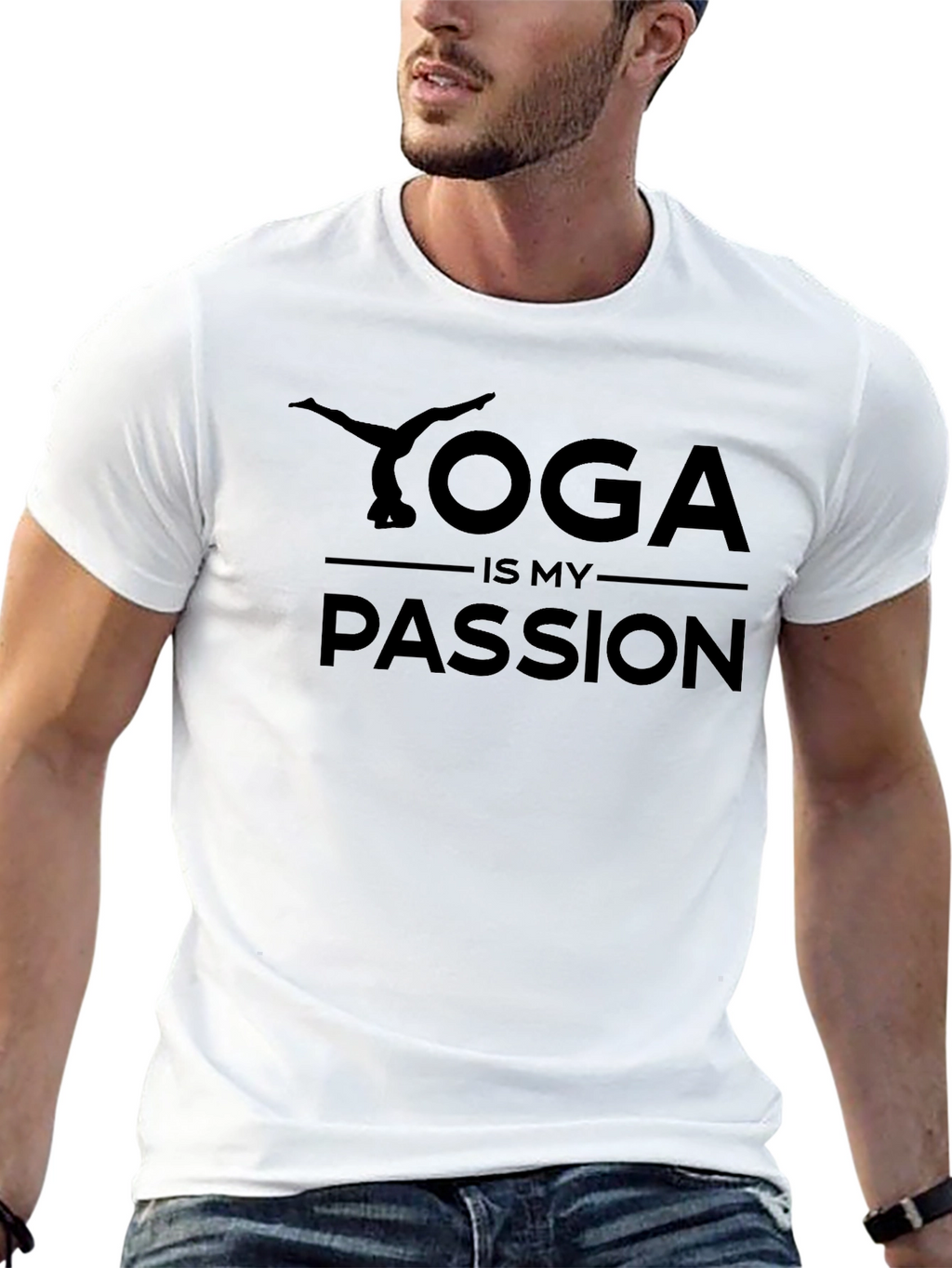 Yoga Is My Passion T-Shirt Black Graphic Tee