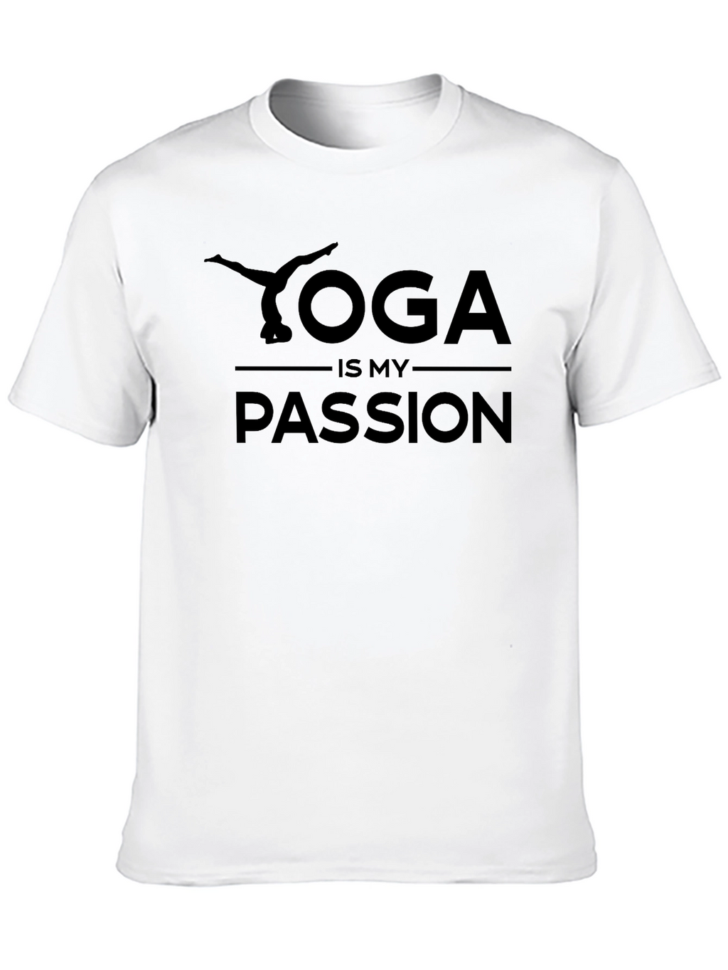 Yoga Is My Passion T-Shirt Black Graphic Tee