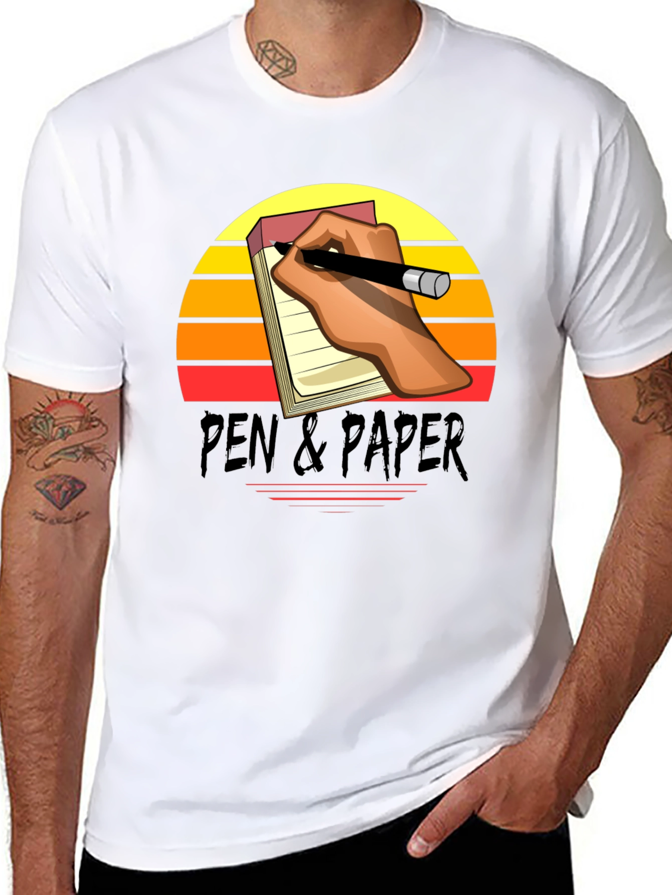 Pen & Paper Retro Graphic Tee
